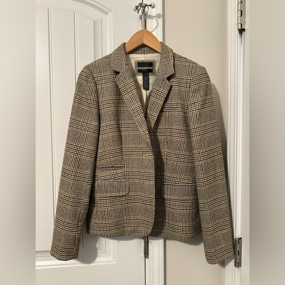 J. Crew Plaid Blazer - Brown and Black